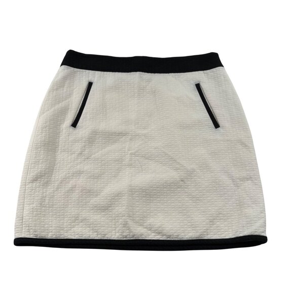 Ann Taylor Women's Textured A-Line Skirt Size 6 White & Black - Picture 1 of 6